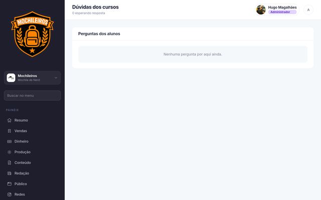 Dúvidas dos alunos